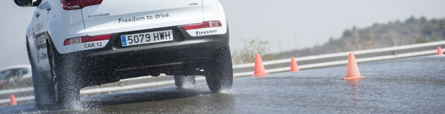 Firestone destination HP wet tyre testing